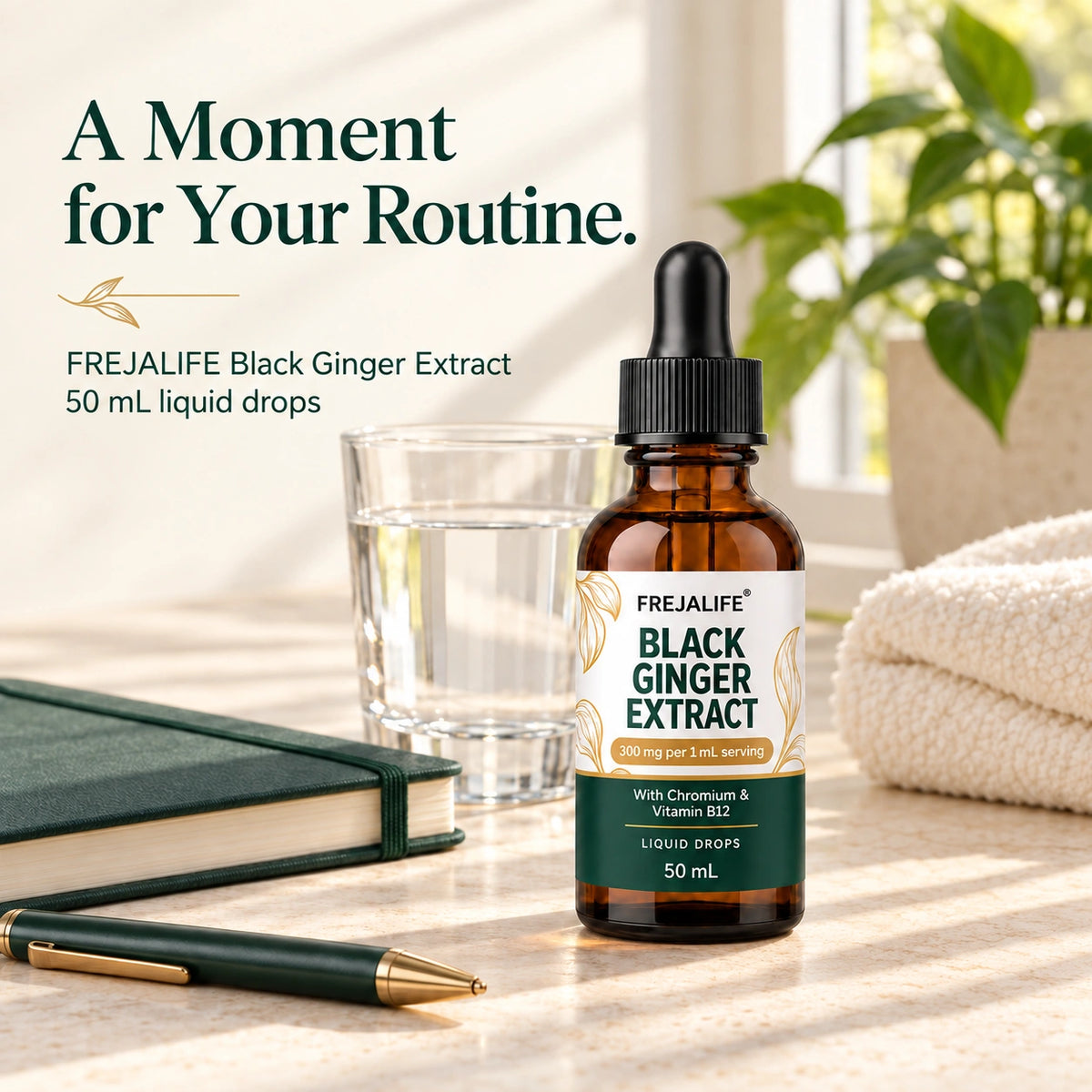 Black Ginger Extract - 300mg with Chromium & Vitamin B12