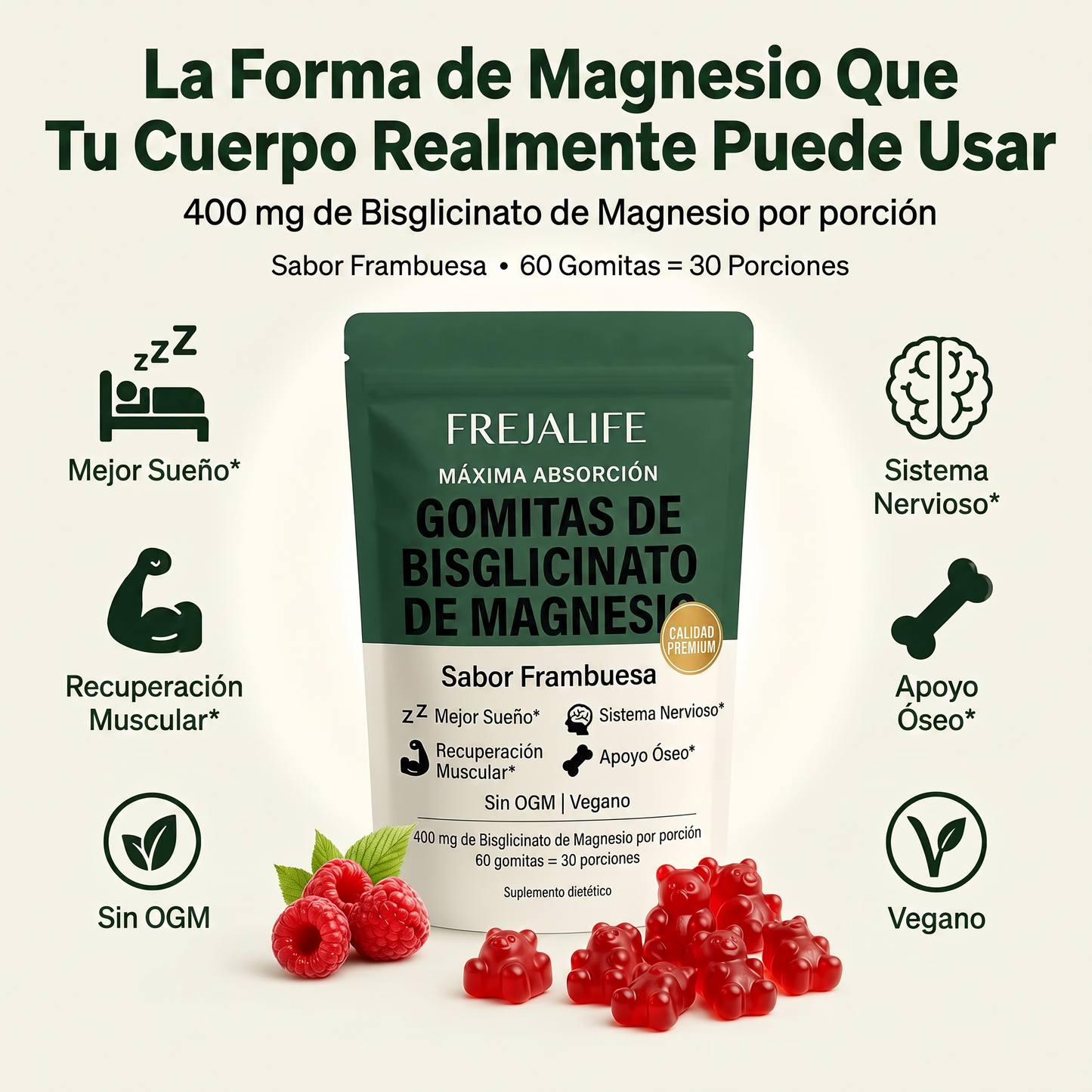 FREJALIFE Gomitas de Bisglicinato de Magnesio