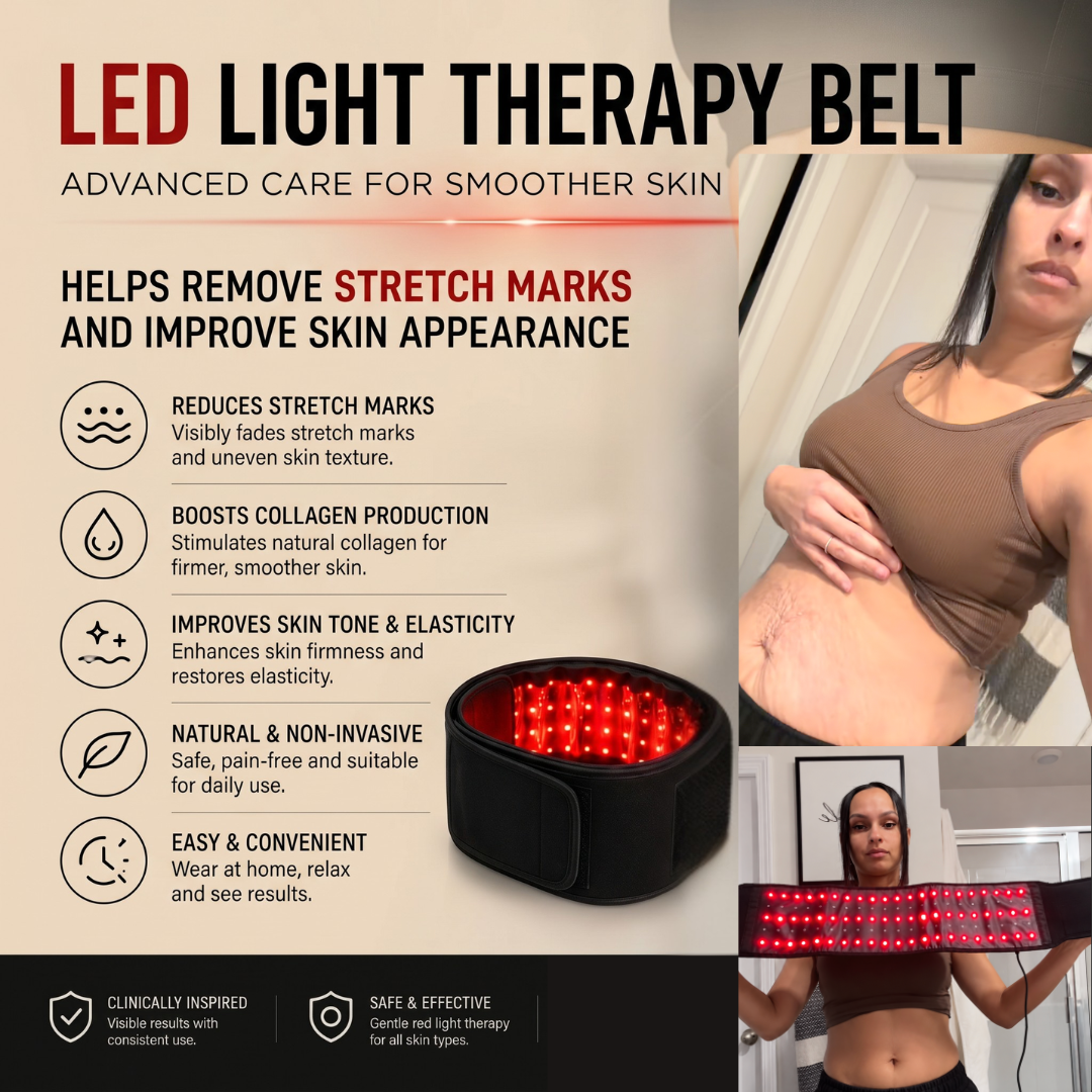 Red light belt - Stretch marks visibly reduced in 9 weeks